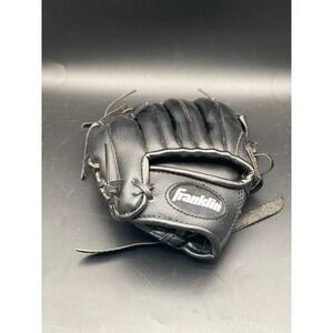 Franklin Baseball Glove RTP Series Black Synthetic Leather Kids Size 8.5 Inch